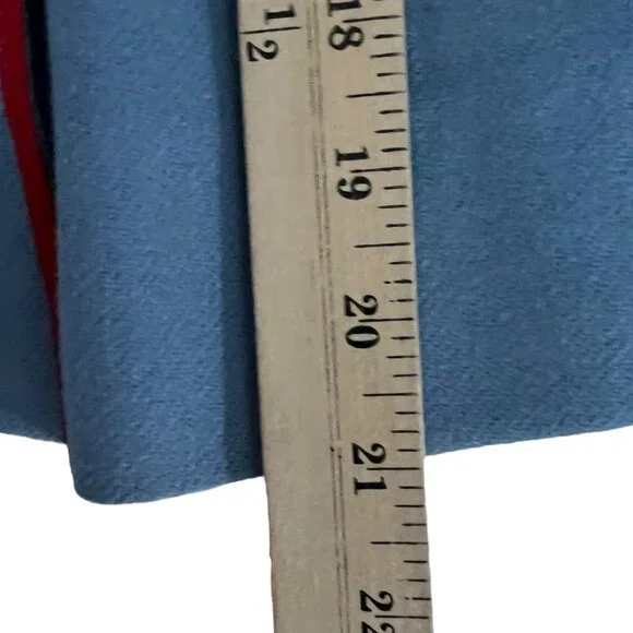 60s Mode Kiddie Coats Light Blue Wool Double-Breasted Coat & Beret Union Made